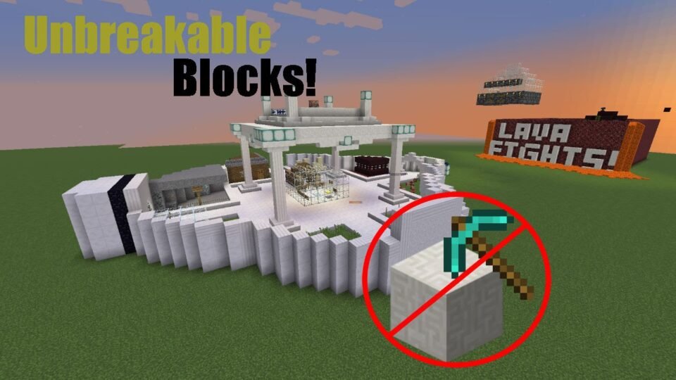 how to make some blocks unbreakable in Minehut.