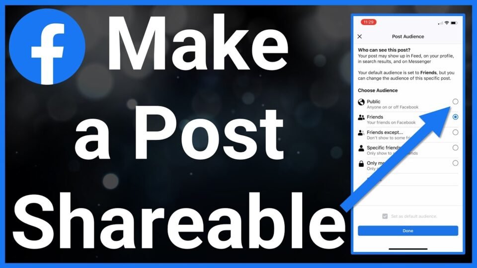 how to make a facebook post shareable