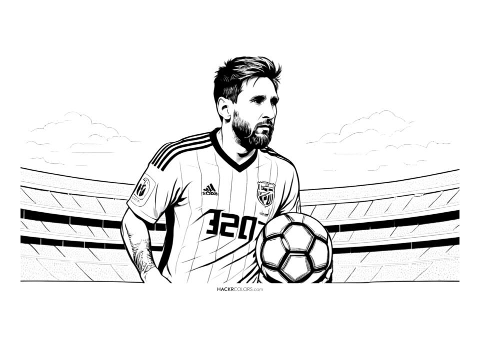 football colouring pages messi